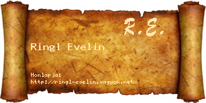 Ringl Evelin névjegykártya
